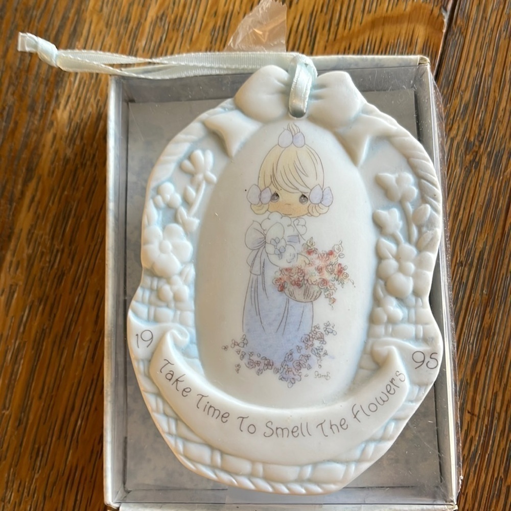 Vintage 1995 Precious Moments Easter Seals "Take Time to Smell the Flowers"